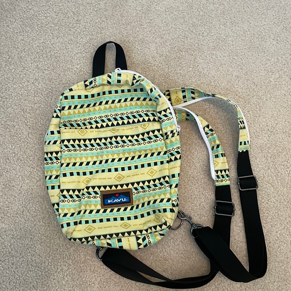 Kavu bag that functions as a backpack or crossbody bag!